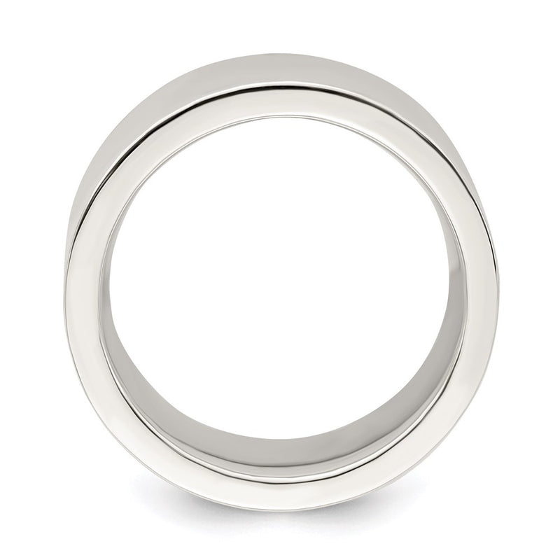 Sterling Silver 9mm Comfort Fit Flat Size 9 Band