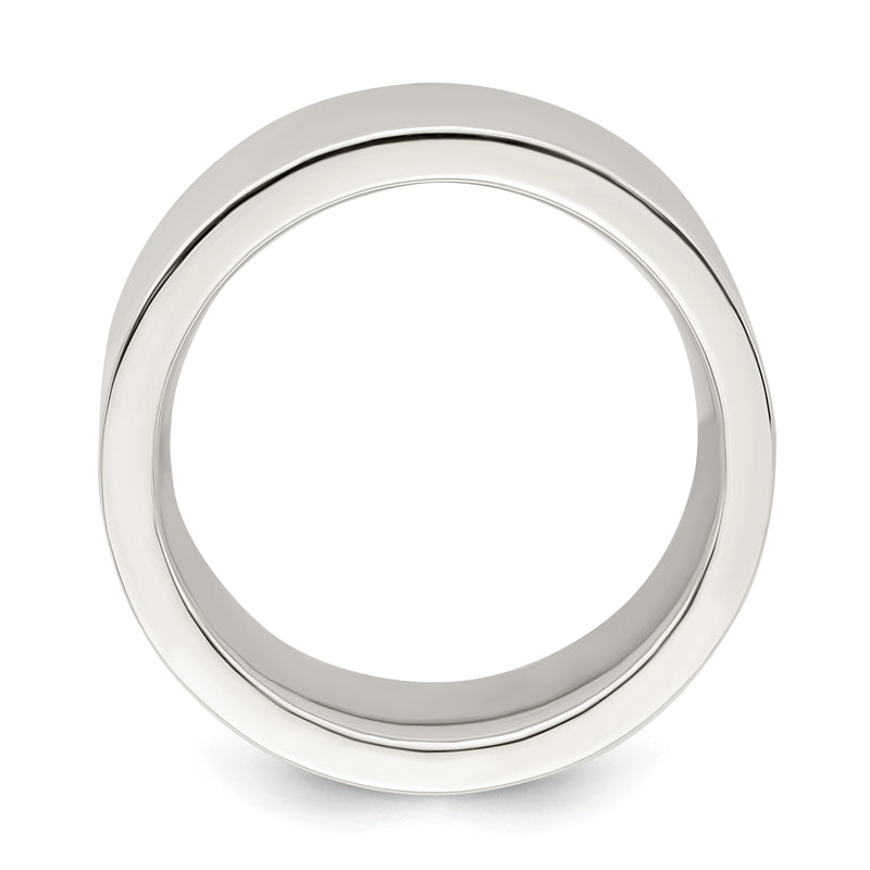 Sterling Silver 9mm Comfort Fit Flat Size 13.5 Band