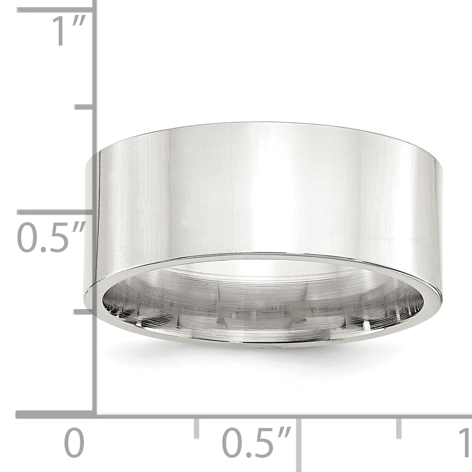Sterling Silver 9mm Comfort Fit Flat Size 7.5 Band