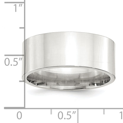 Sterling Silver 9mm Comfort Fit Flat Size 7.5 Band