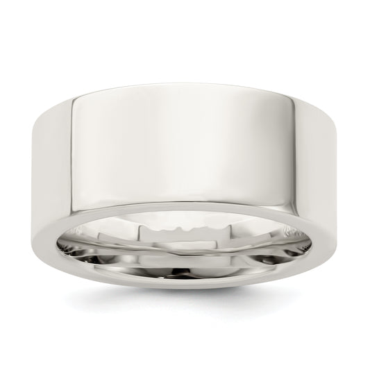 Sterling Silver 9mm Comfort Fit Flat Size 4 Band