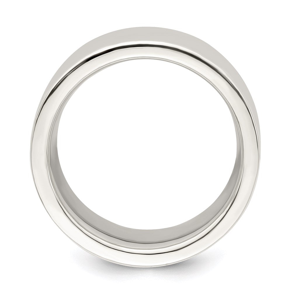 Sterling Silver 10mm Comfort Fit Flat Size 5.5 Band