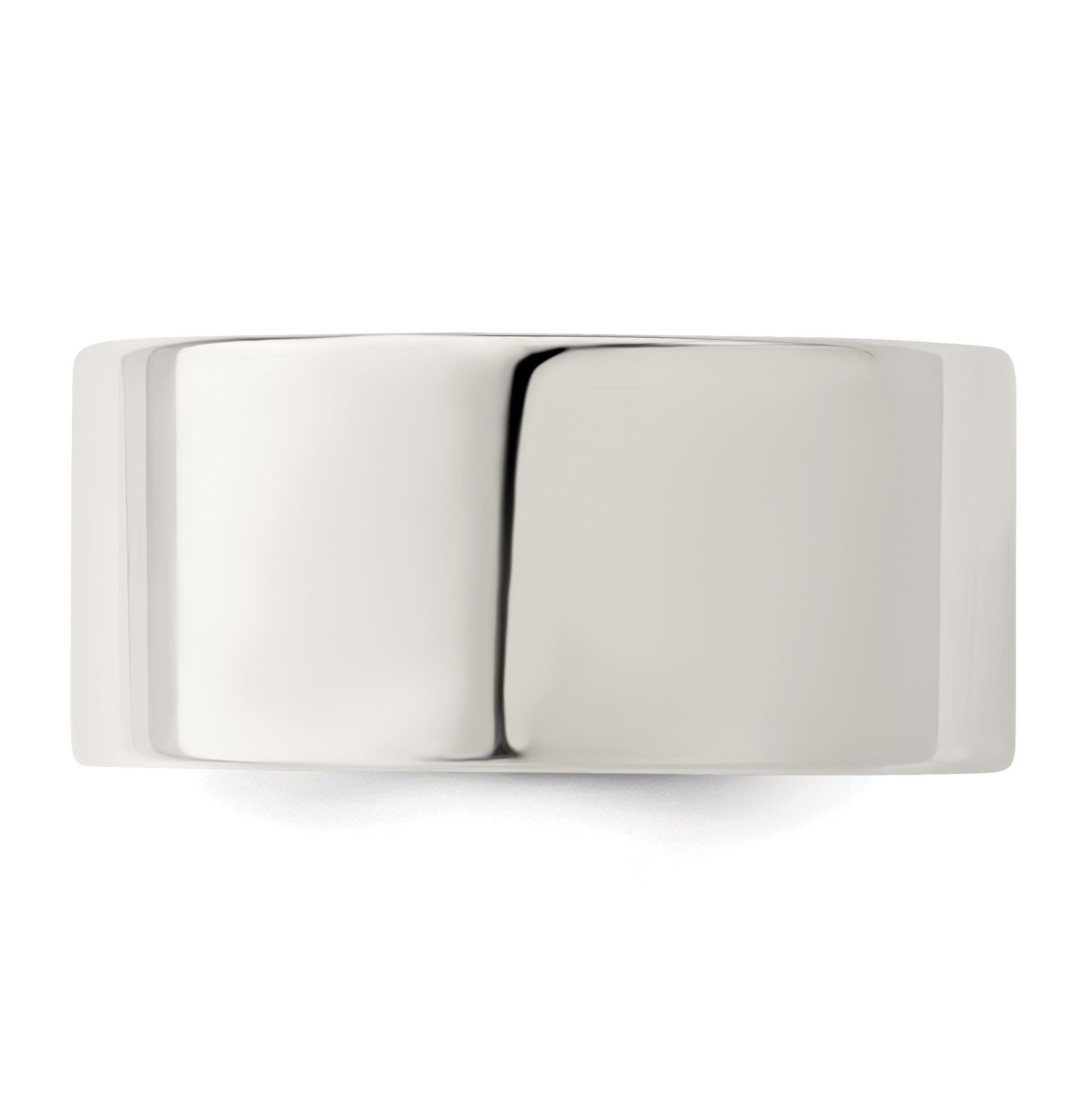 Sterling Silver 10mm Comfort Fit Flat Size 8.5 Band