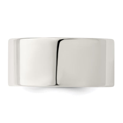 Sterling Silver 10mm Comfort Fit Flat Size 11.5 Band