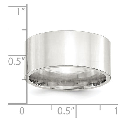 Sterling Silver 10mm Comfort Fit Flat Size 6.5 Band