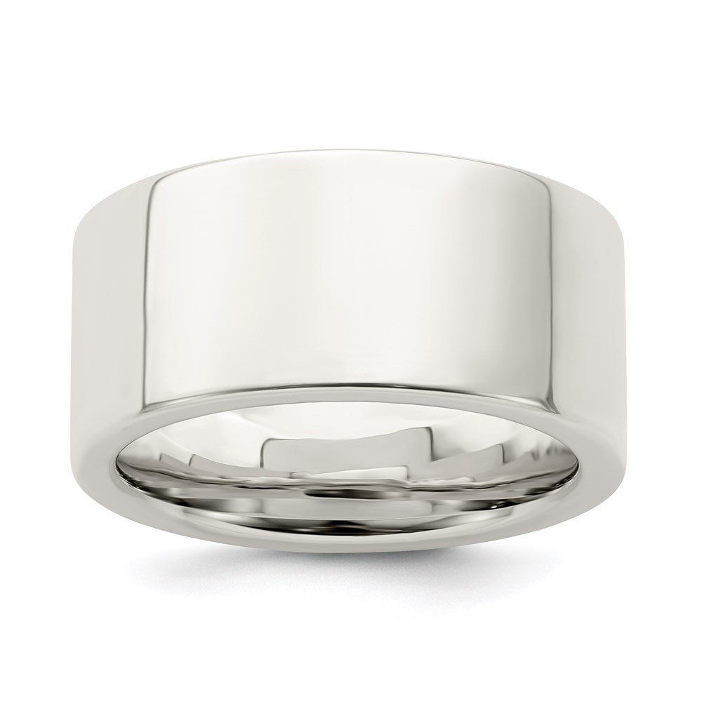 Sterling Silver 10mm Comfort Fit Flat Size 7.5 Band