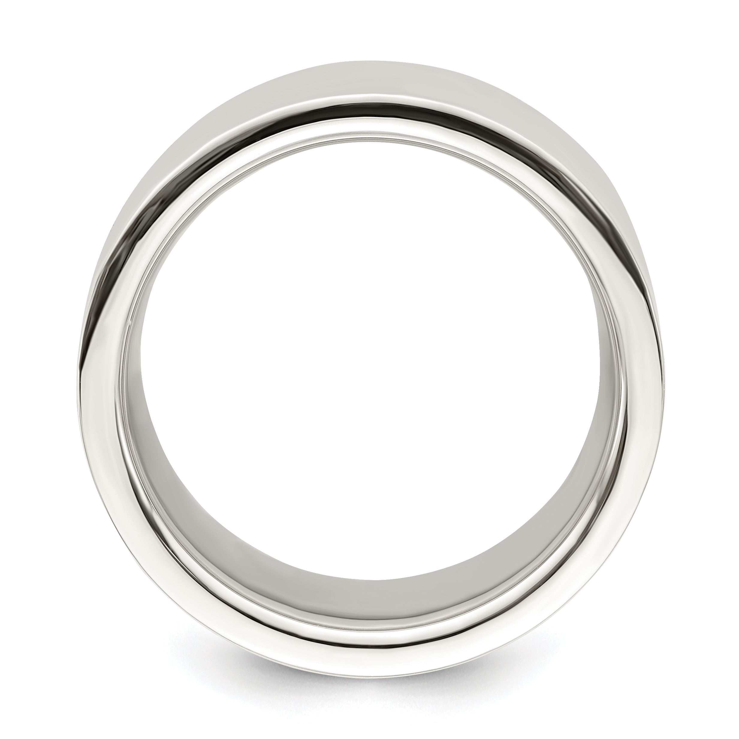 Sterling Silver 12mm Comfort Fit Flat Size 11 Band