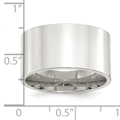 Sterling Silver 12mm Comfort Fit Flat Size 6.5 Band