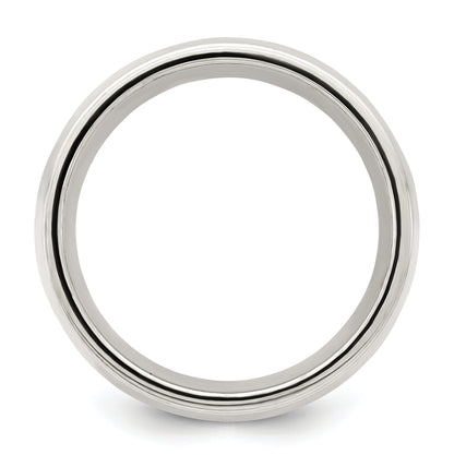 Sterling Silver 9mm Comfort Fit Half Round Milgrain Size 9.5 Band