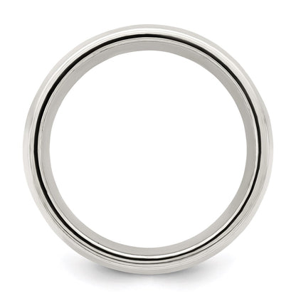 Sterling Silver 9mm Comfort Fit Half Round Milgrain Size 10.5 Band