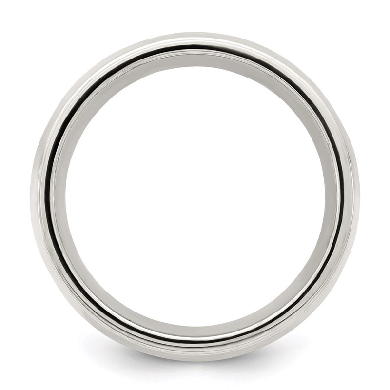 Sterling Silver 9mm Comfort Fit Half Round Milgrain Size 9 Band