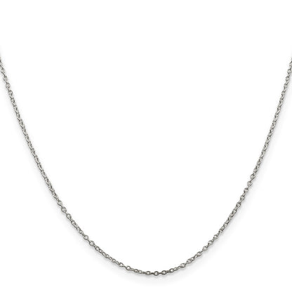24 Inch Sterling Silver 1mm Cable Chain Necklace
