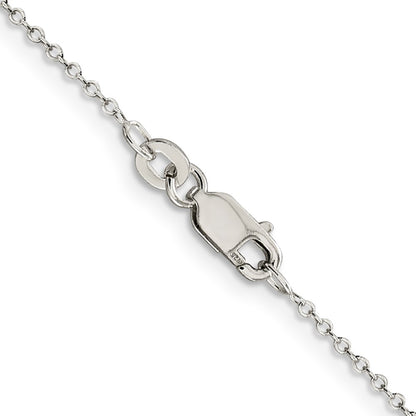 20 Inch Sterling Silver 1mm Cable Chain Necklace