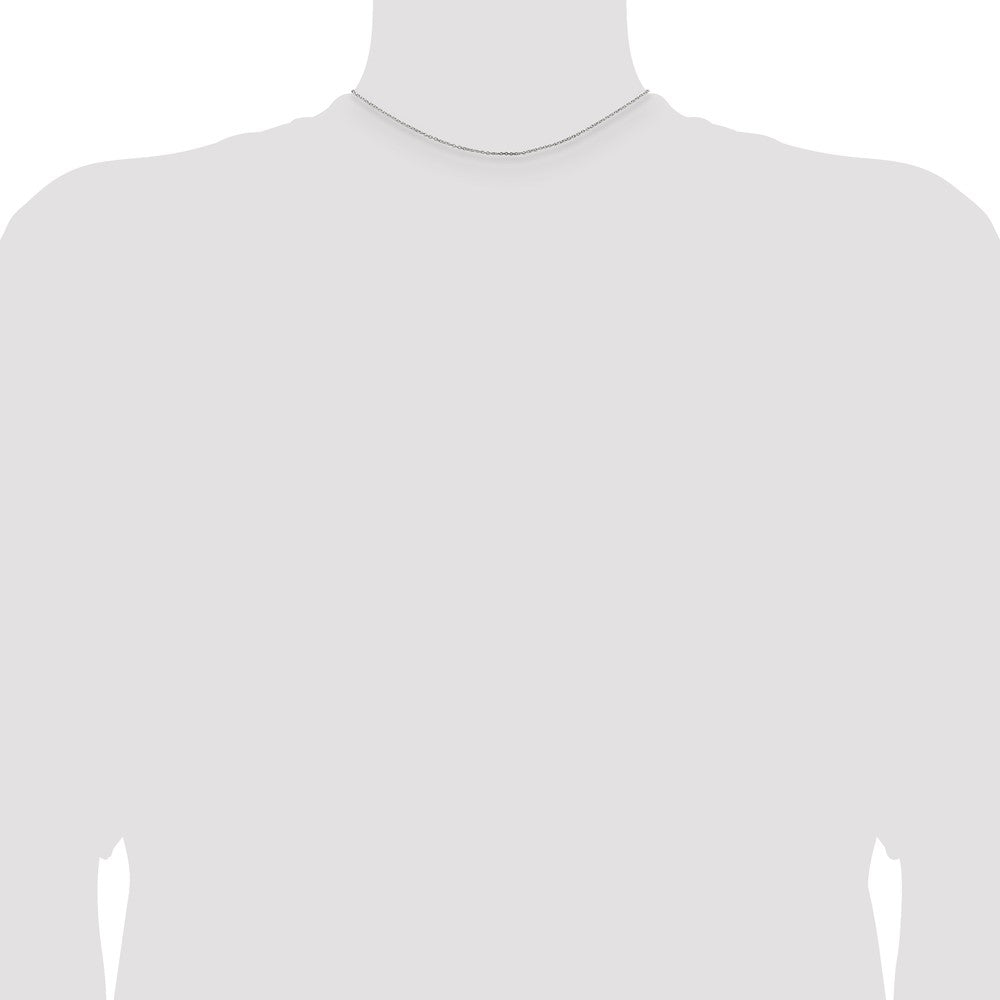 14 Inch Sterling Silver 1mm Cable Chain Necklace