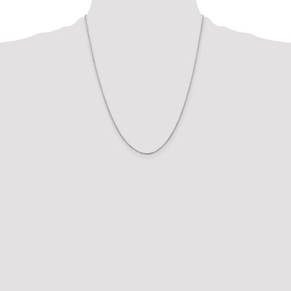 22 Inch Sterling Silver 1mm Cable Chain Necklace