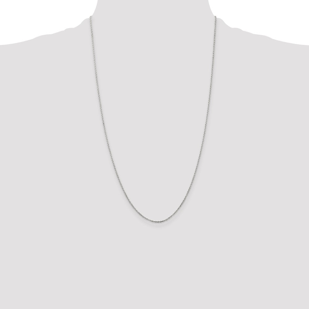 26 Inch Sterling Silver 1mm Cable Chain Necklace