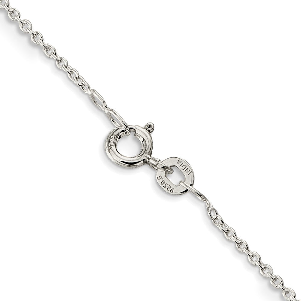 16 Inch Sterling Silver 1mm Cable Chain Necklace