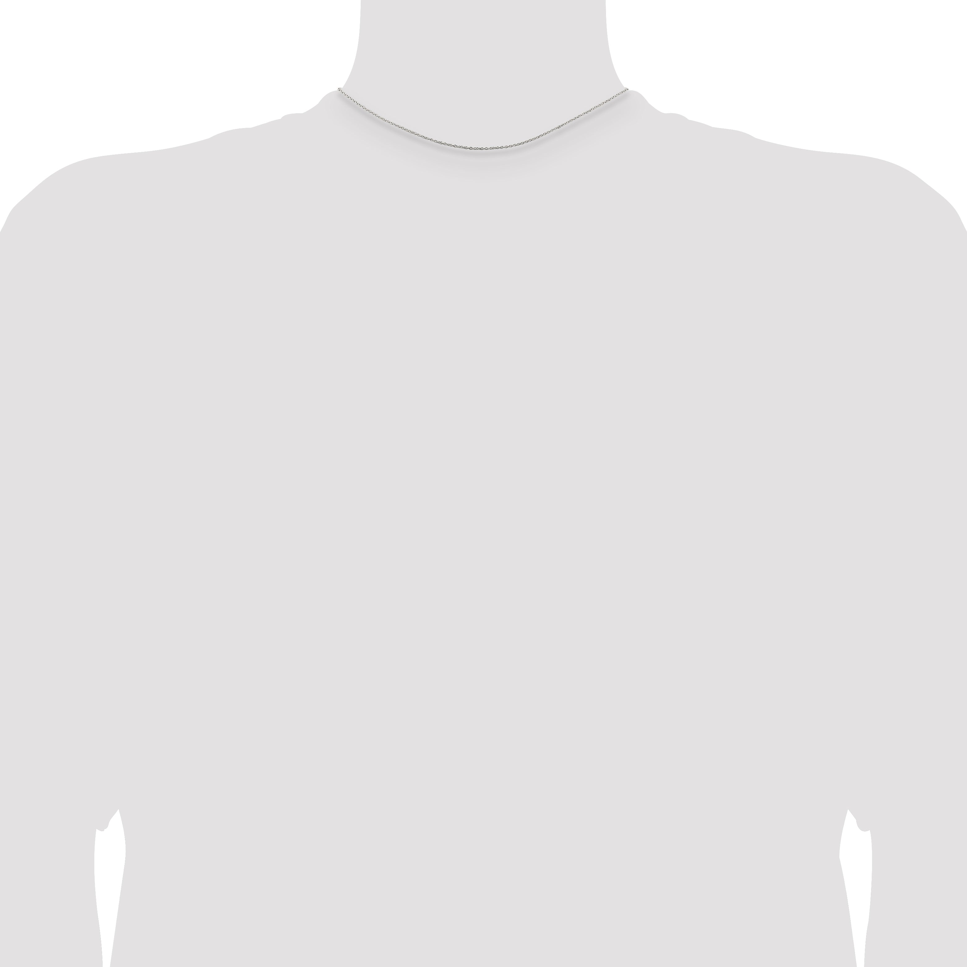 14 Inch Sterling Silver 1mm Cable Chain