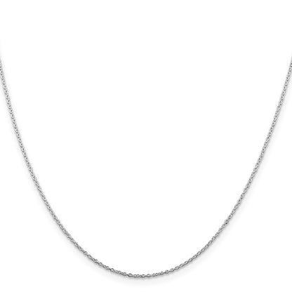 16 Inch Sterling Silver Rhodium-Plated 1mm Cable Chain Necklace