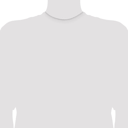 14 Inch Sterling Silver Rhodium-Plated 1mm Cable Chain