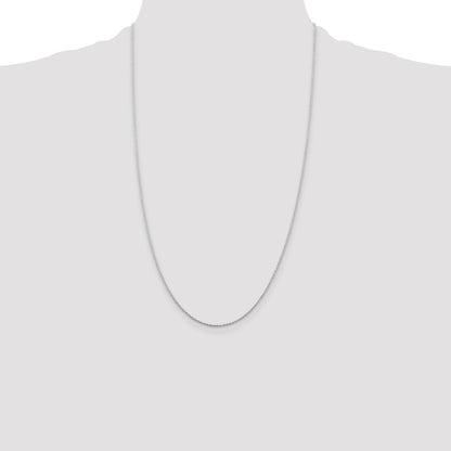 26 Inch Sterling Silver Rhodium-Plated 1mm Cable Chain Necklace