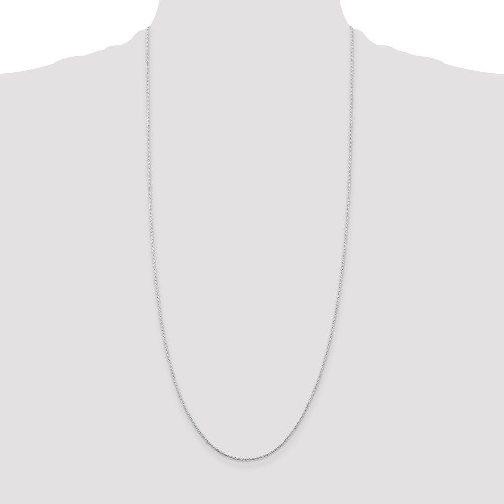30 Inch Sterling Silver Rhodium-Plated 1mm Cable Chain Necklace