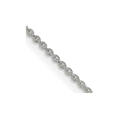 22 Inch Sterling Silver 1mm Cable Chain W/4In Ext.