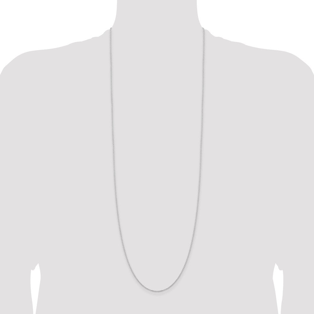 36 Inch Sterling Silver 1.25mm Cable Chain Necklace