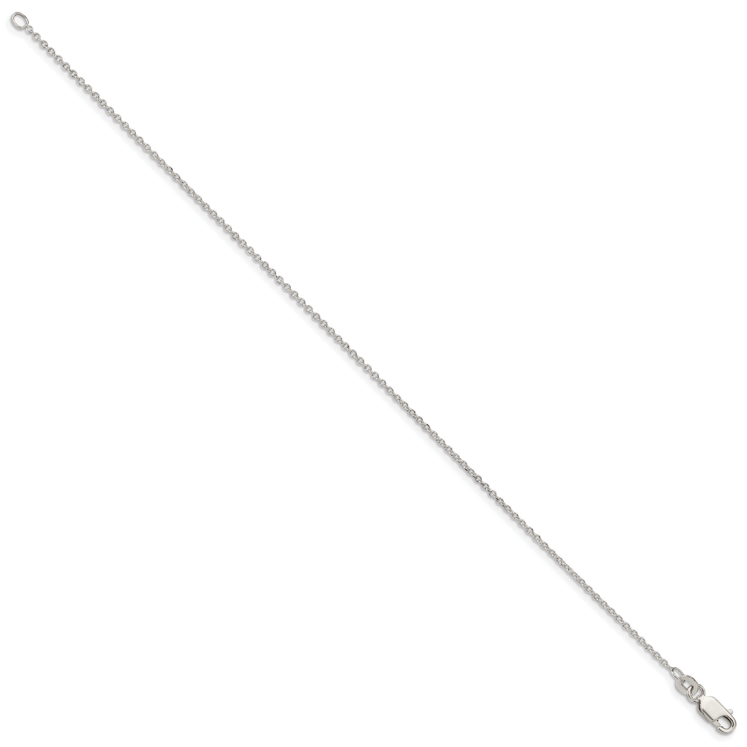 7 Inch Sterling Silver 1.25mm Cable Chain