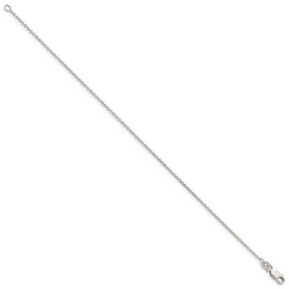7 Inch Sterling Silver 1.25mm Cable Chain