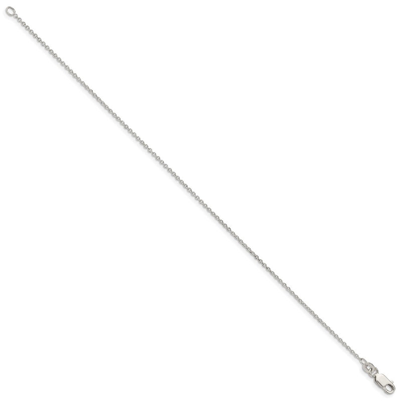 7 Inch Sterling Silver 1.25mm Cable Chain Bracelet