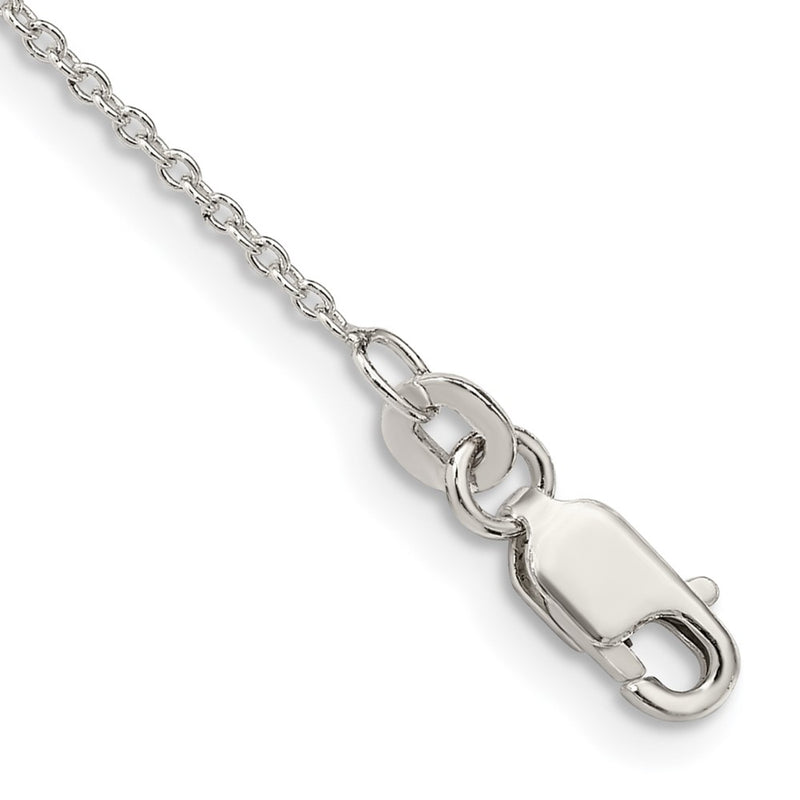 7 Inch Sterling Silver 1.25mm Cable Chain Bracelet