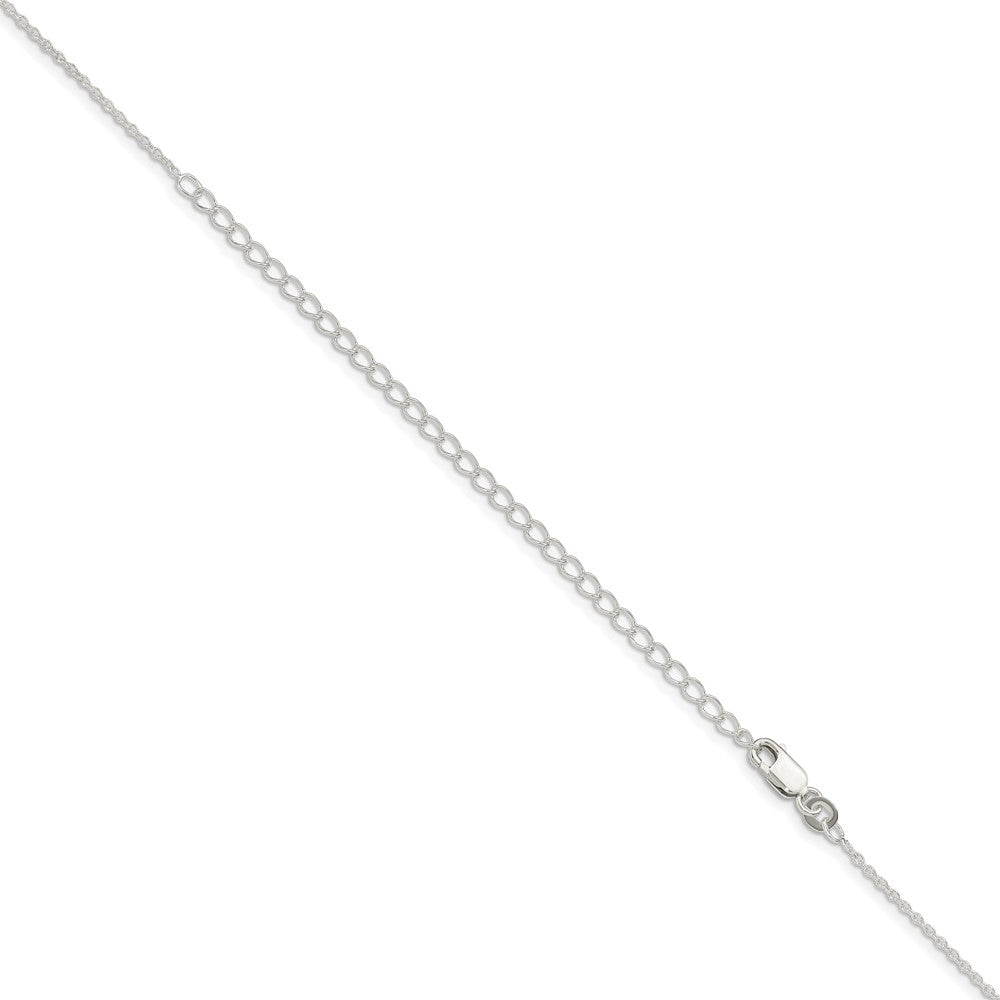 22 Inch Sterling Silver 1.25mm Cable Chain W/4In Ext.