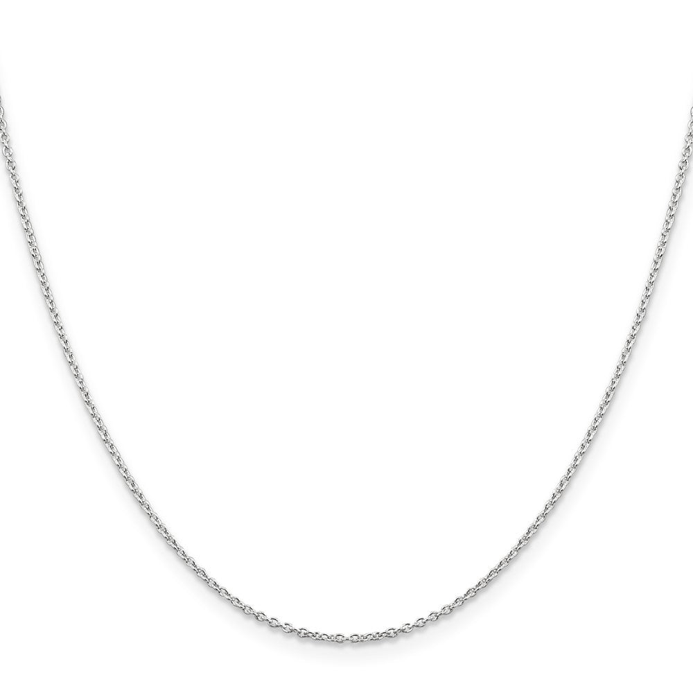 18 Inch Sterling Silver Rhodium-Plated 1.25mm Cable Chain Necklace