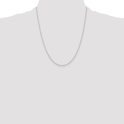 22 Inch Sterling Silver Rhodium-Plated 1.25mm Cable Chain Necklace