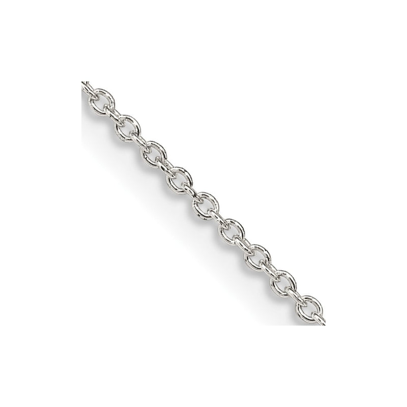 18 Inch Sterling Silver 1.25mm Cable Chain W/2In Ext.