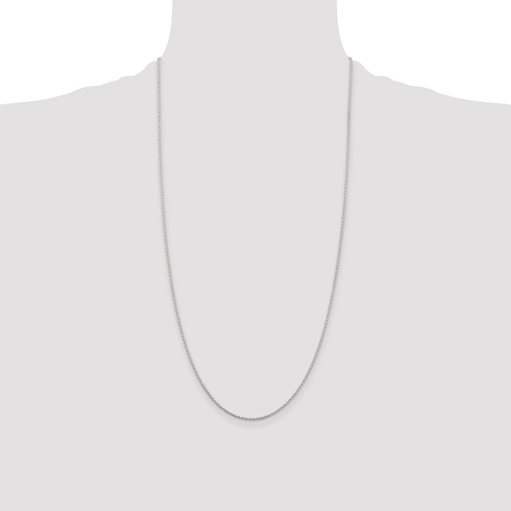 28 Inch Sterling Silver 1.5mm Cable Chain Necklace