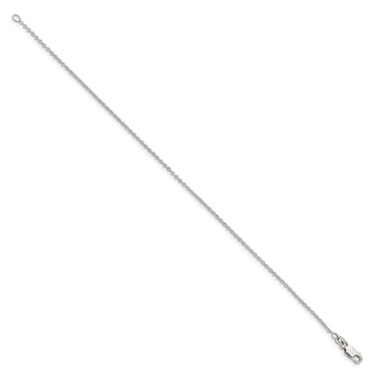 8 Inch Sterling Silver 1.5mm Cable Chain Bracelet
