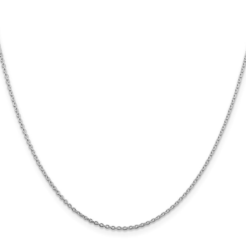 26 Inch Sterling Silver Rhodium-Plated 1.5mm Cable Chain Necklace