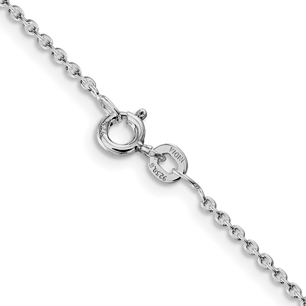 16 Inch Sterling Silver Rhodium-Plated 1.5mm Cable Chain Necklace