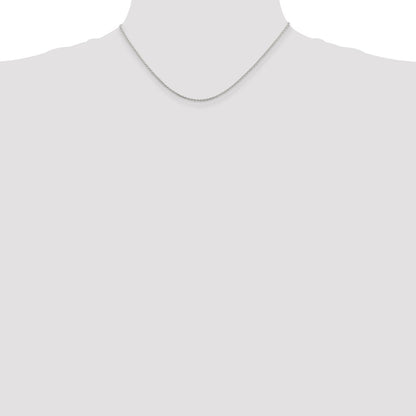 16 Inch Sterling Silver Rhodium-Plated 1.5mm Cable Chain Necklace