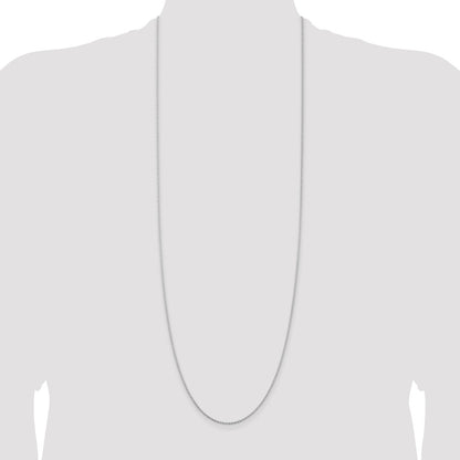 36 Inch Sterling Silver Rhodium-Plated 1.5mm Cable Chain Necklace