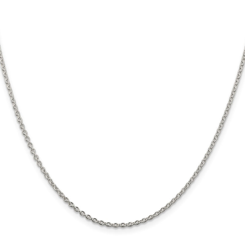 18 Inch Sterling Silver 1.95mm Cable Chain Necklace