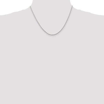 18 Inch Sterling Silver 1.95mm Cable Chain W/2In Ext.
