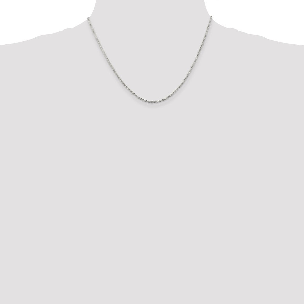 18 Inch Sterling Silver 1.95mm Cable Chain Necklace
