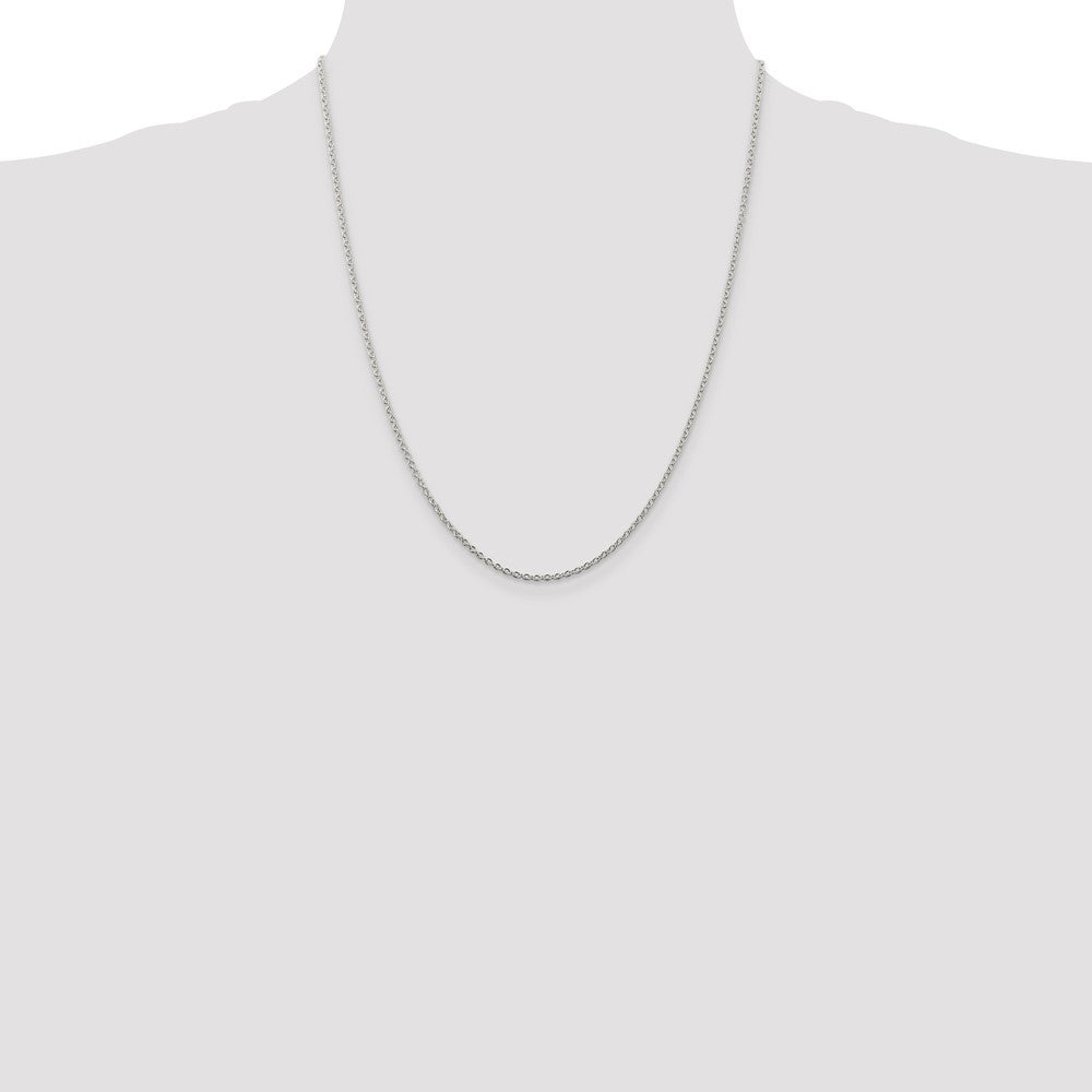 22 Inch Sterling Silver 1.95mm Cable Chain Necklace