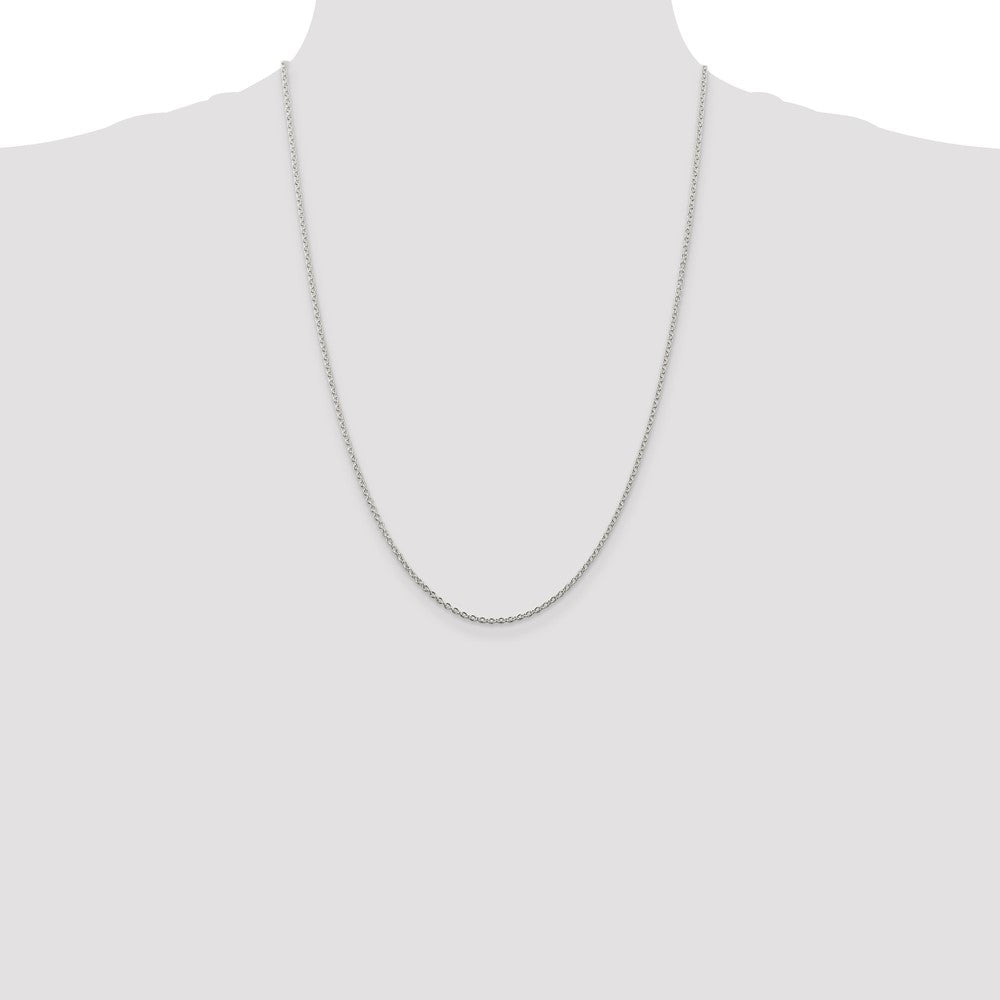 24 Inch Sterling Silver 1.95mm Cable Chain Necklace
