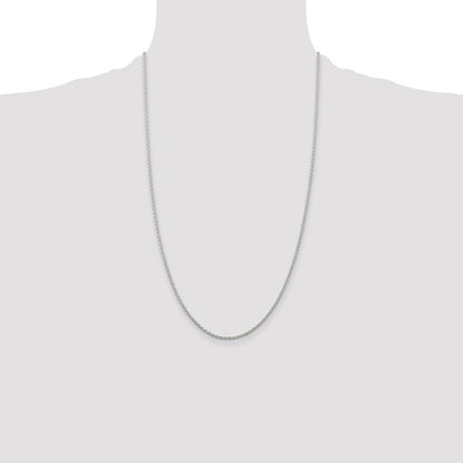 26 Inch Sterling Silver 1.95mm Cable Chain Necklace