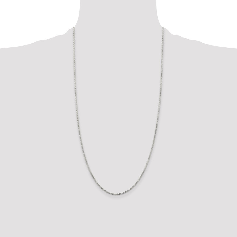 28 Inch Sterling Silver 1.95mm Cable Chain Necklace