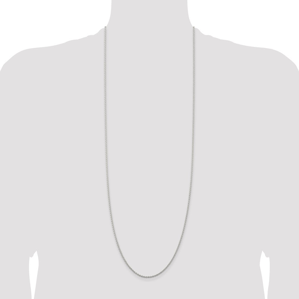 36 Inch Sterling Silver 1.95mm Cable Chain Necklace